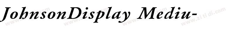 JohnsonDisplay Mediu字体转换